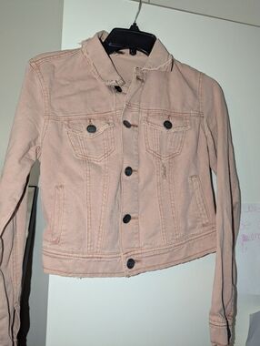 Free People Pink Denim Jacket 2